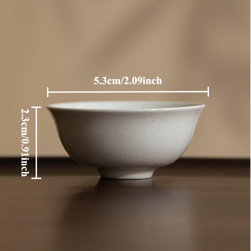 Handmade Retro Teacups Vintage Ceramic Porcelain Tea Cup Teaware Set Chinese Kung Fu Bowls Master Cups Tea Ceremony Drinkware