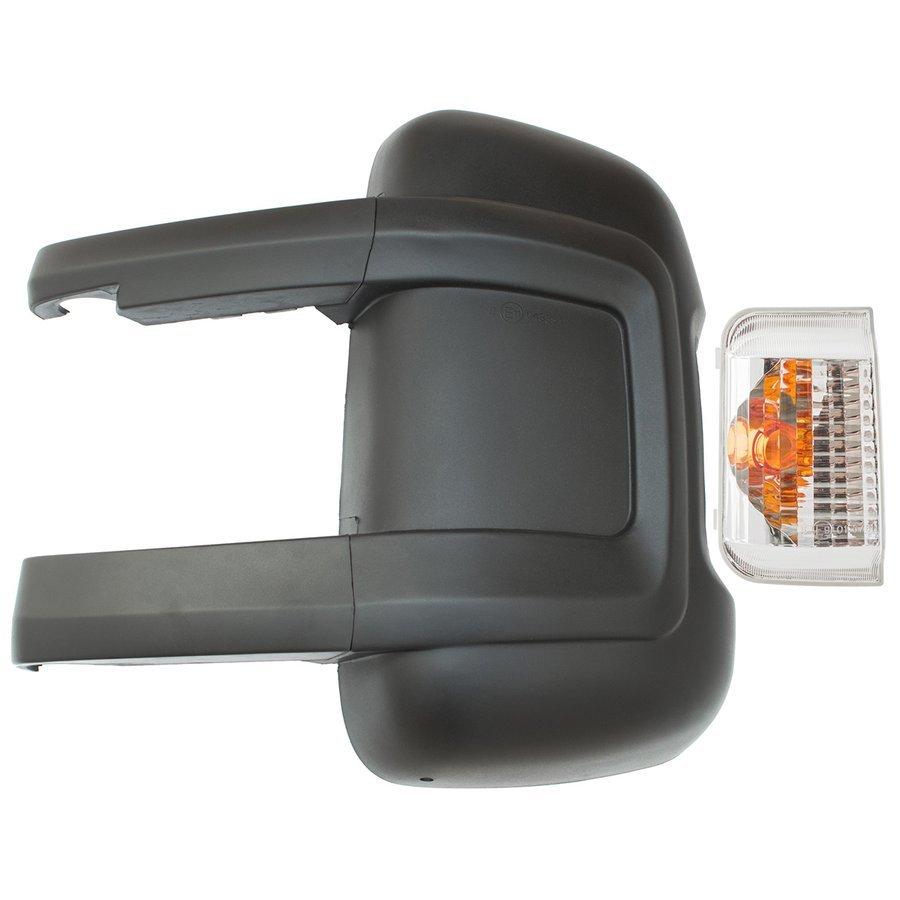 Fiat Ducato 2006- Left Exterior Mirror Housing + LONG ARM SET + ORANGE TURN SIGNAL INSERT 2 Pcs SET
