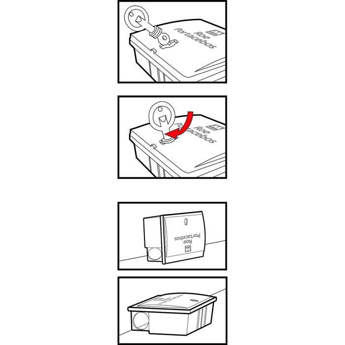 Roe 231318 - KVM SWITCH - Rat Bait Station Transparent 23 X 12.2 X 7.3 Cm