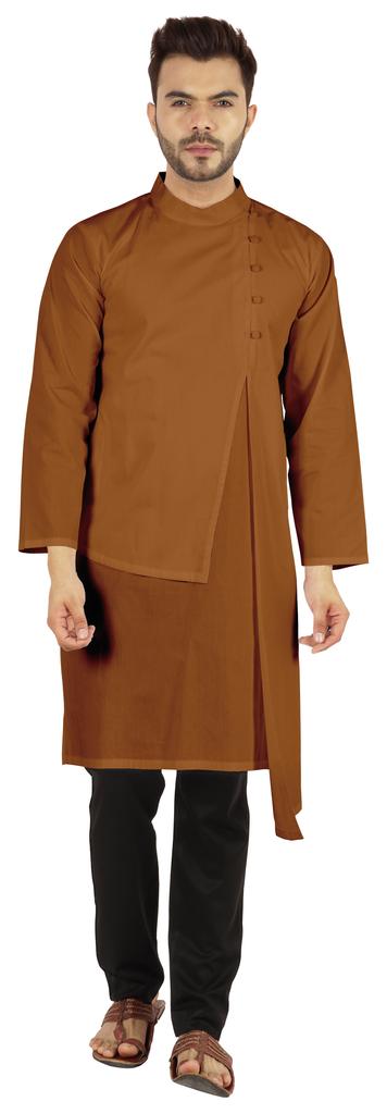 Atasi Indian Designer Kurta For Mens Party Wear Solid Color Ethnic Long