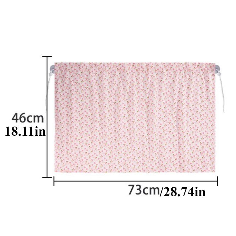 Car curtains Cartoon Cotton Fabric Car Curtain Sunshades - Suction Cup Design Sun Protection Heat Insulation Auto Sunshades