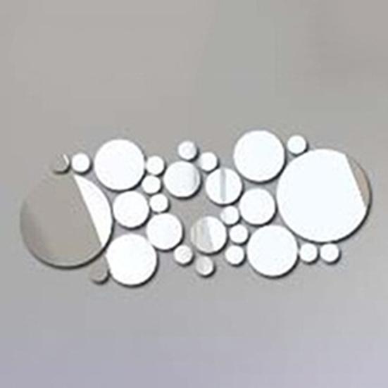 Odnímatelné samolepky na zeď ve stylu kulatého zrcadla Obtisk módního domova nástěnná malba