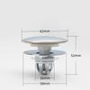 Universal Pop-Up Bathroom Sink Stopper Odor-Resistant Press-To-Close Drain Plug Hair Catcher Strainer for Washbasin Accessories