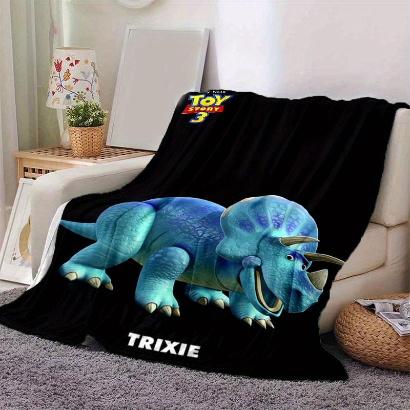 1pc, Toy Story 3 Trixie Dinosaur Blanket Home Decor, Couch Throw Blanket, Outdoor Blanket, Gift for Friends, Flannel Coverlet Suitable for 80x120cm