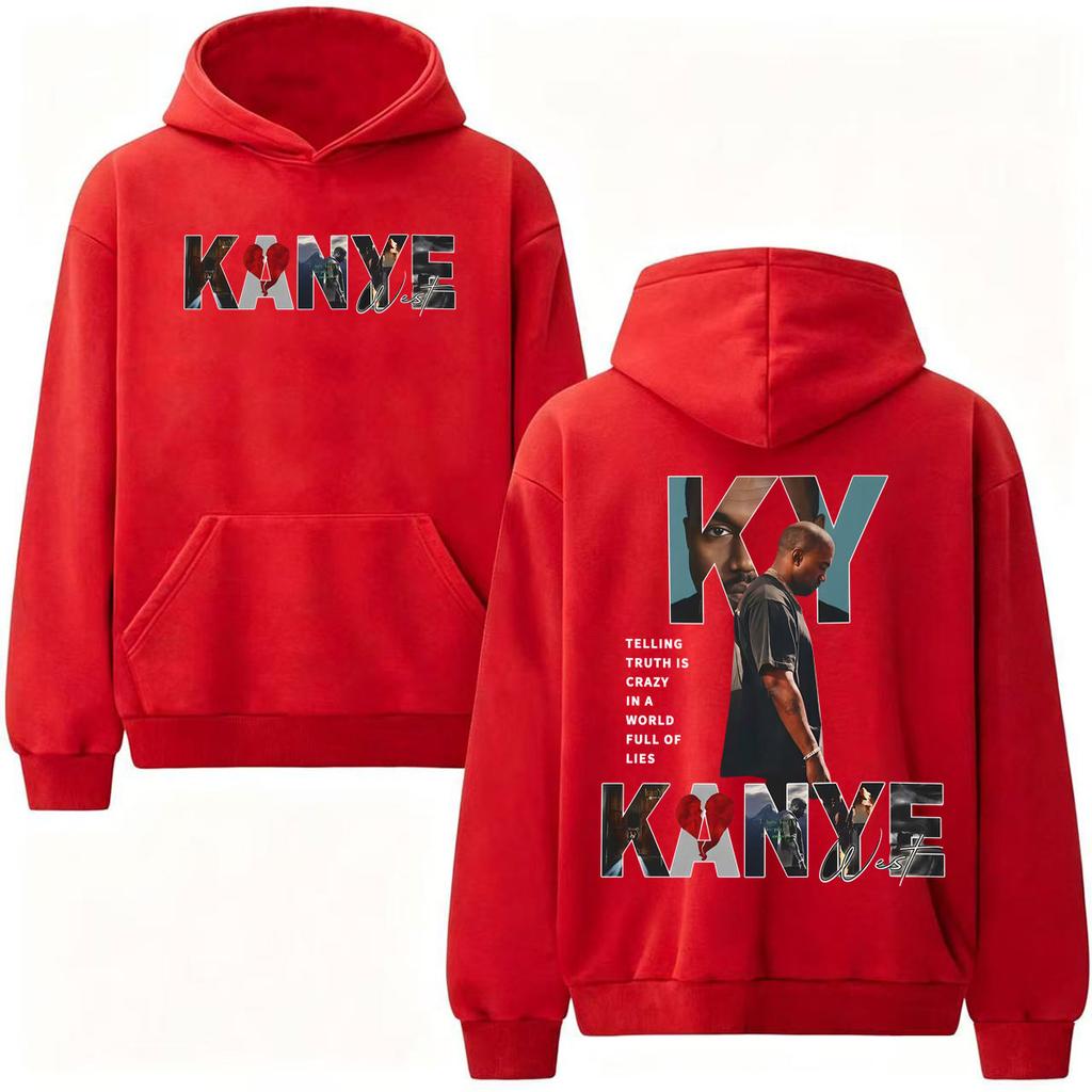 Kanye West Rapper Album Tour Cover Hanorace Bărbați Femei Stil Modă Bluze Sport Fleece Casual Mânecă Lungă Pulovere