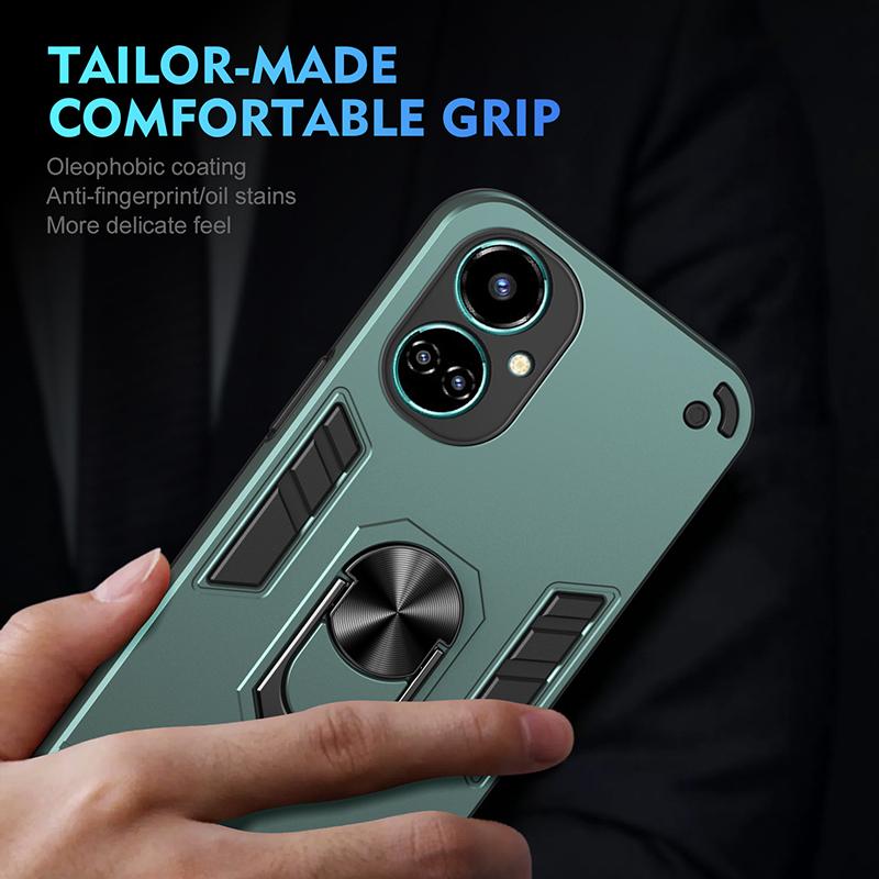 Armor Case For Tecno Camon 18P 19 NEO Camon 20 Camon 30 Pro Full Body Rugged Protective Car Magnetic Ring Stand Hard Phone Cover