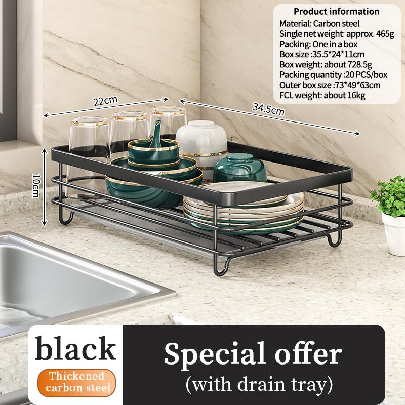 

Household Kitchen Dish Shelf Storage Drain Basket Foreign Trade Dish Drain Rack Bowl Rack Chopsticks Drain Bowl Storage Box