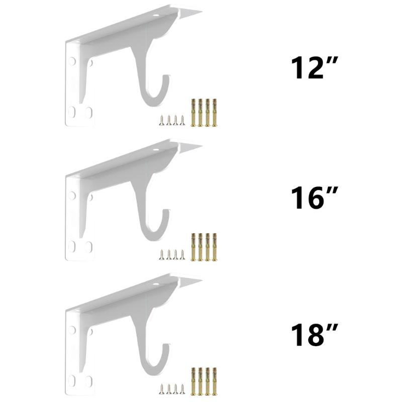 Cold Rolled Steel Wall Mounted Shelf Brackets Triangles Support for Kitchen Garage Storage 202Lb Capacity Designs