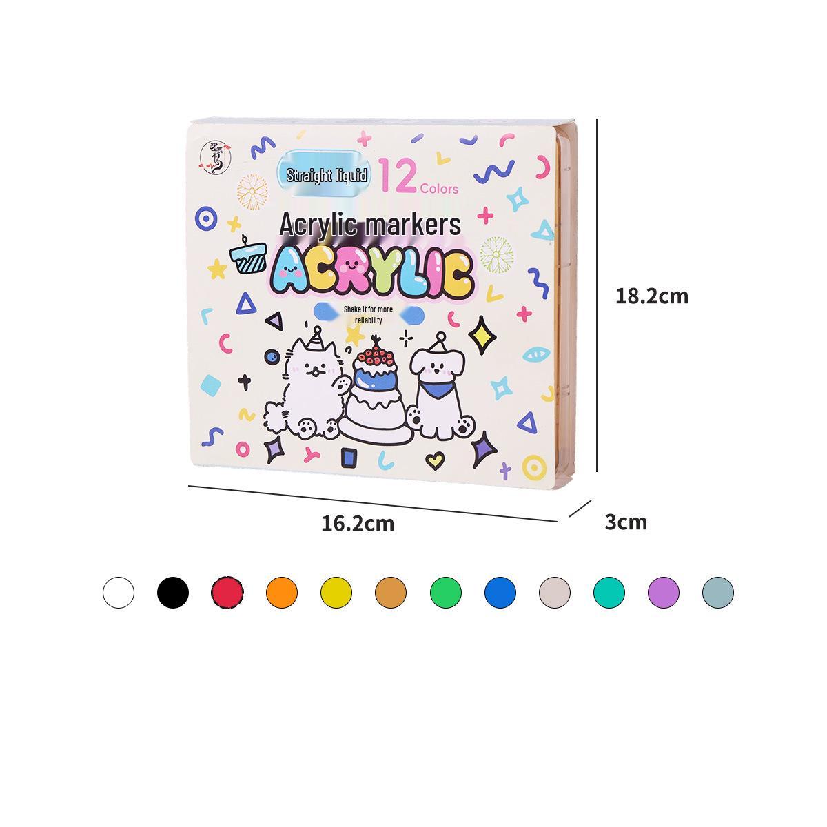 

Stackable Non-Bleeding Acrylic Markers & Washable Colored Pencils for Kids