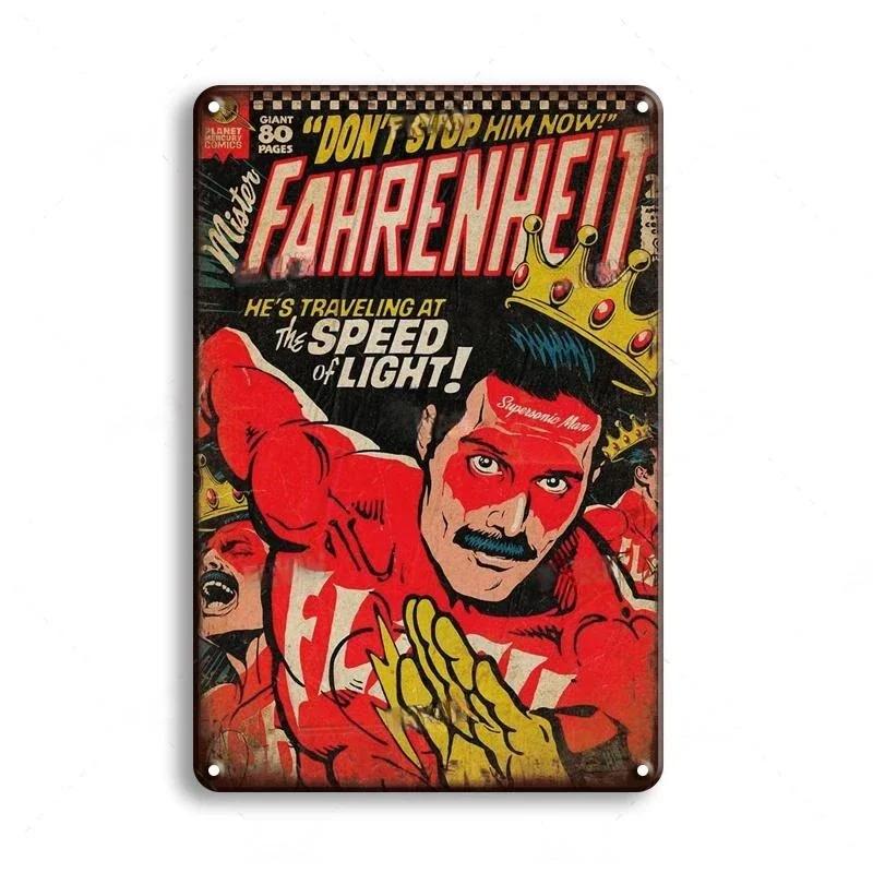 Vintage Rockband Metallschild Poster Aluminiumplakette Wandplatte Für Man Cave Werkstatt Bar Pub Garage Club Retro Heimwanddeko