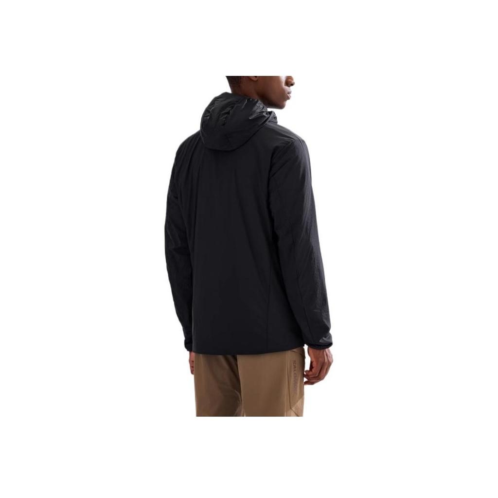 Salomon FW/AW24 Outdoor Series Windproof Warm Comfortable Cotton Jacket Men Jacket Deep-Black C22980