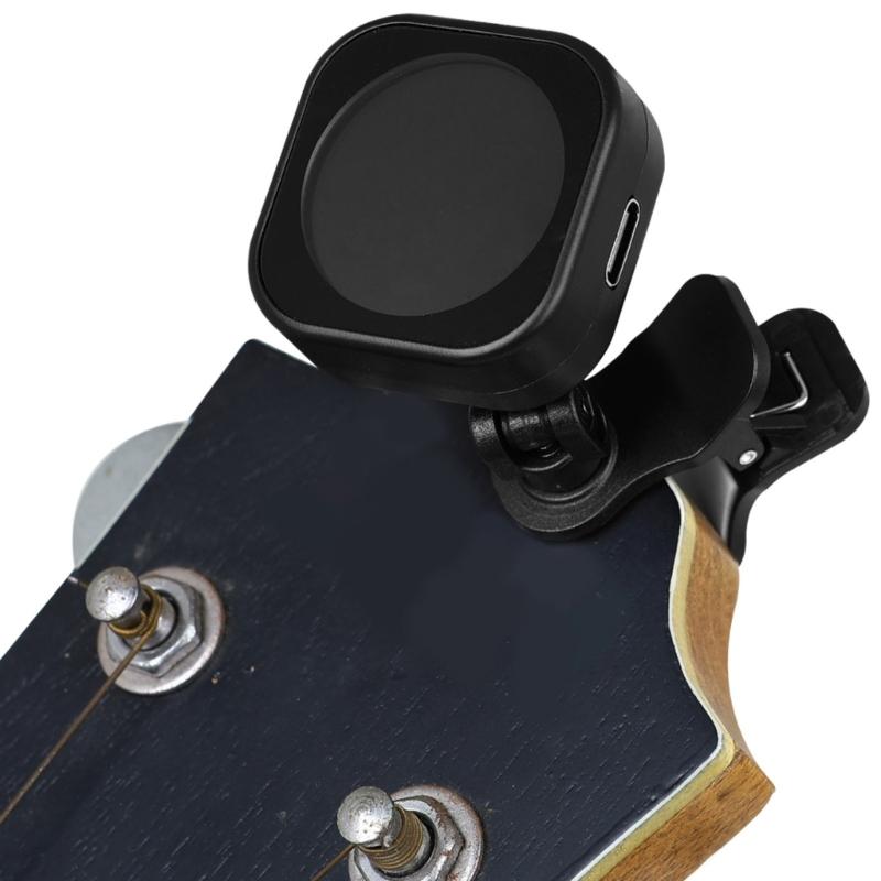 Rotating Guitar Tuner Professional Clip-On Tuner with Clear LCD Display Digital Electronic Tuner Guitar Accessories
