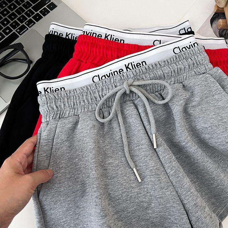 Letter Webbing Double Waist Head Fake Two Sports Shorts Women's Summer Fashion Casual A-line Hot Pants
