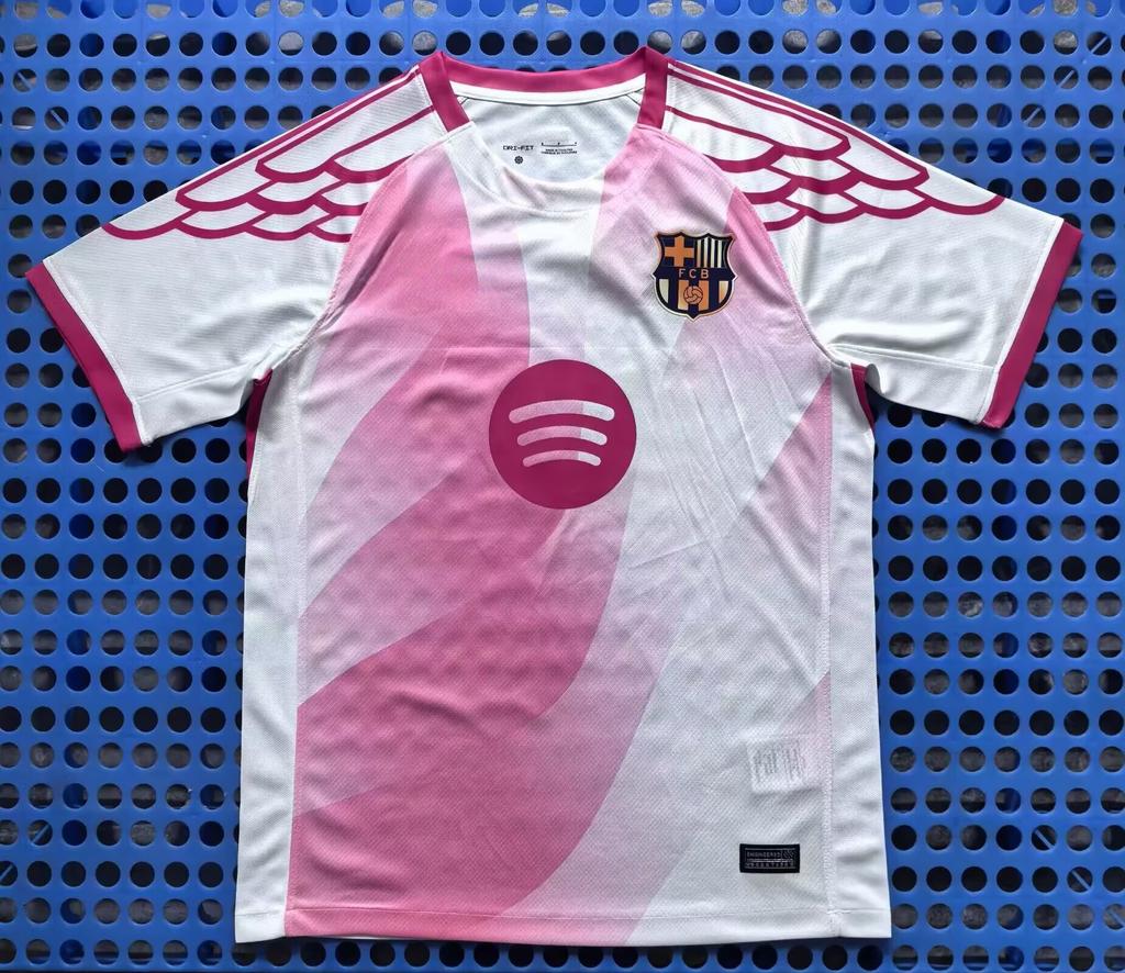 2526 Thai Football Fan Jersey Santos Marseille America Mallorca Short-sleeved Quick-drying T-shirt New La Liga