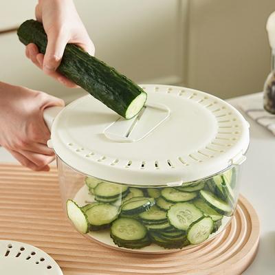 Scolapiatti con Manico Coperchio Contenitore Scolapiatti Contenitore per la Conservazione delle Verdure Cucina Multifunzionale