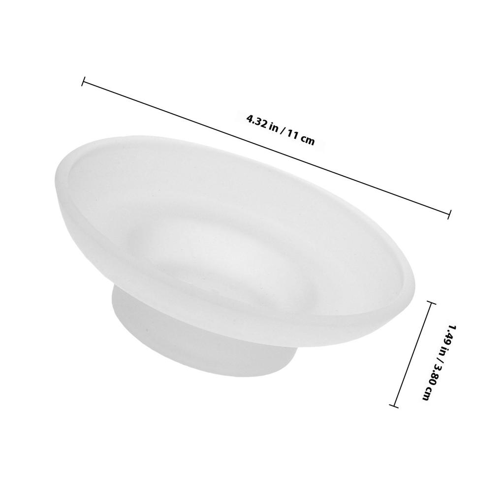 2 Stück Glas Seifenschale Klar Rund Selbstentleerend Seifenhalter Dickes Glas Tablett Badezimmer Küche Dusche Aufbewahrungsring Halter Schale