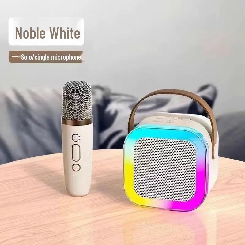 

Custom K12 Bluetooth Karaoke Mini Wireless Speaker Single Microphone вершковий/білий