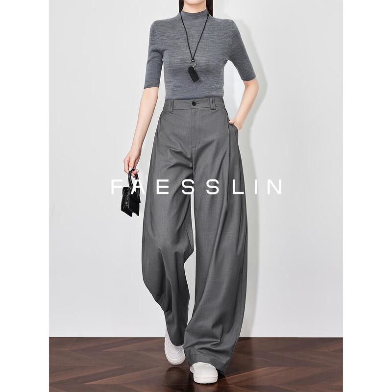 

FAESSLIN Women s Pleated Wide-Leg Trousers XL (Extended)