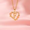 Trendy Luxury Heart and Flower Pendant Necklace for Women
