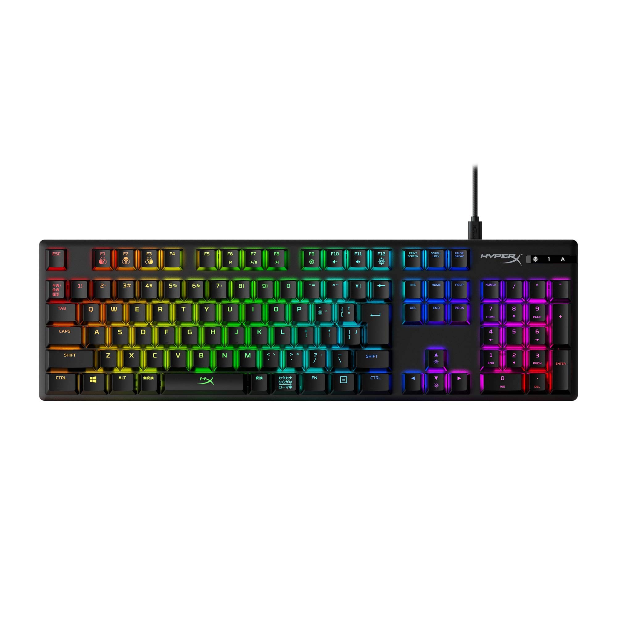 

Механічна ігрова клавіатура HyperX Alloy Origins RGB Перемикач HyperX для геймерів Гарантія 2 роки Тільки клавіатура з підсвічуванням Чорний алюміній [японська розкладка]