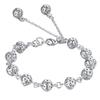 Stylish Hollow Silver Bracelet with Exquisite Ball Charm Trendy Jewelry for Women Fashion Accessories