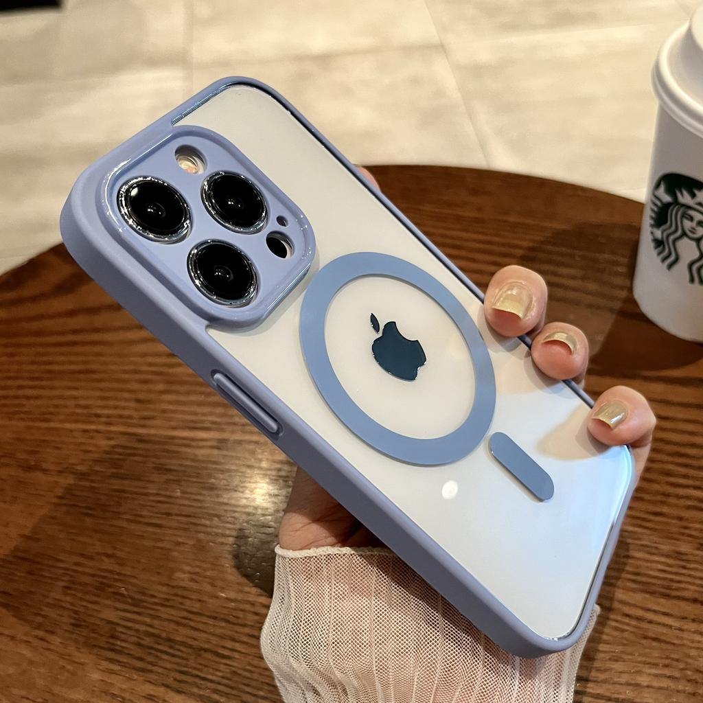 Luxury For Magsafe Magnetic Wireless Charging Case for iPhone 15 14 Plus 13 12 11 Pro Max Shockproof Soft Bumper Clear Cover