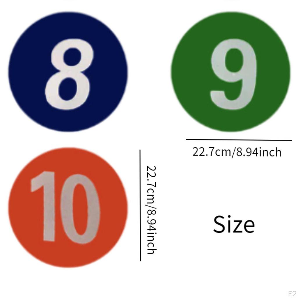 10x Nummerierte Punkte Markierer Skill Trainingsmatte Spielfeldmarkierungsausrüstung Geräuschlose Flache Scheibe