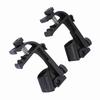 2 Pcs New Portable Adjustable Clips on Drum Mount Rim Microphone Shockproof Clamp Holder(Black)
