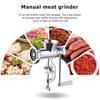 Manual Meat Grinder Silver Aluminum Alloy Powerful Home SausageVegetable Chopper Pepper Kitchen Appliances