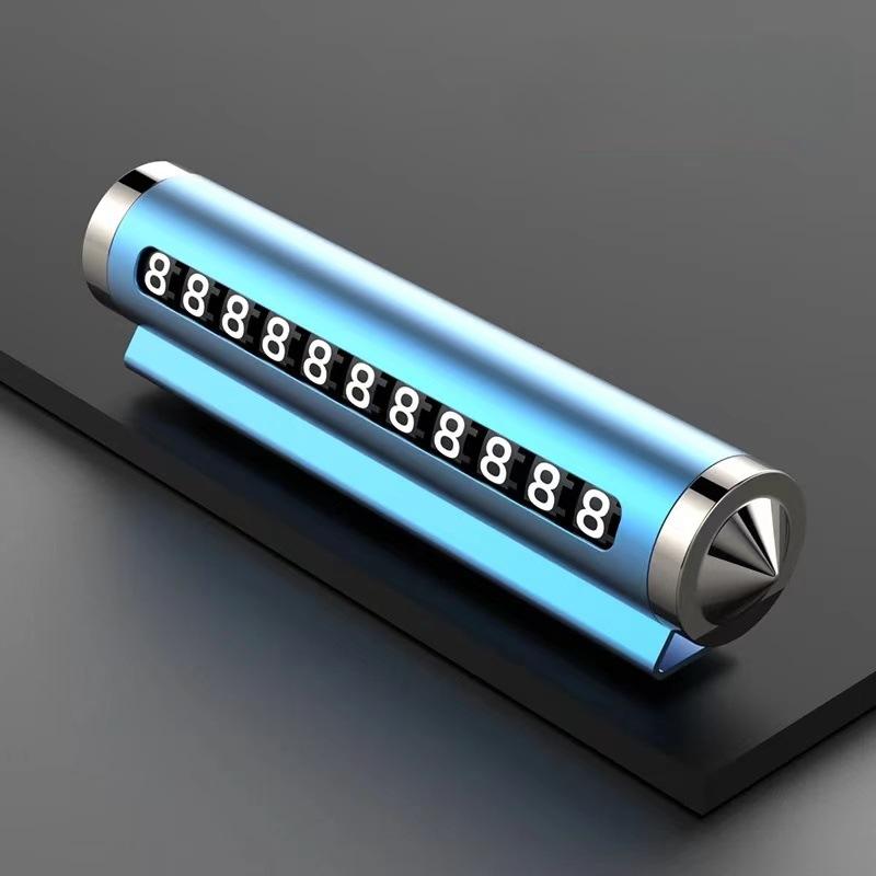 Car Temporary Parking Number Plate Black Aluminium Alloy Material Roller Adjustable Car Parking Plate Car Supplies
