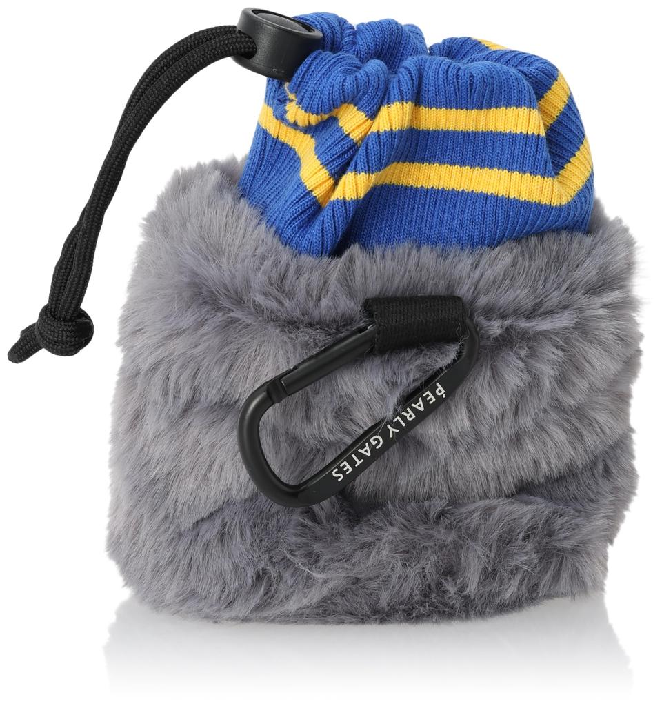 PEARLY GATES Unisex Ball Pouch, Faux Fur Ball Pouch, W80 x H80 x D80 / 053-4184012 020_Gray FR