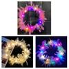 LED-Kranz Imitation Gänsefeder Dekor Bunt Leuchtend Leicht Winkel Krone Stirnband Damen