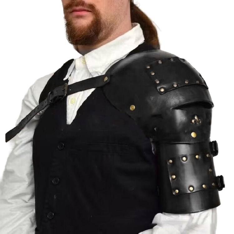 Warrior Single Pauldron Leather Shoulder Armors Medieval Vikinges Shoulder Cover