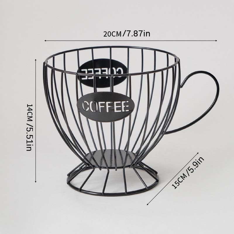European Iron Coffee Capsule Display Rack for Home or Cafe