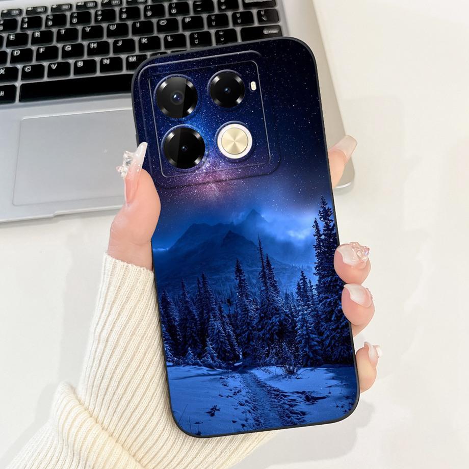 Soft TPU Candy Silicone Phone Case For Infinix Note 40 Pro Plus Note 40 4G 5G Back Cover Note40 4G Bumper Flower Girl Fashion