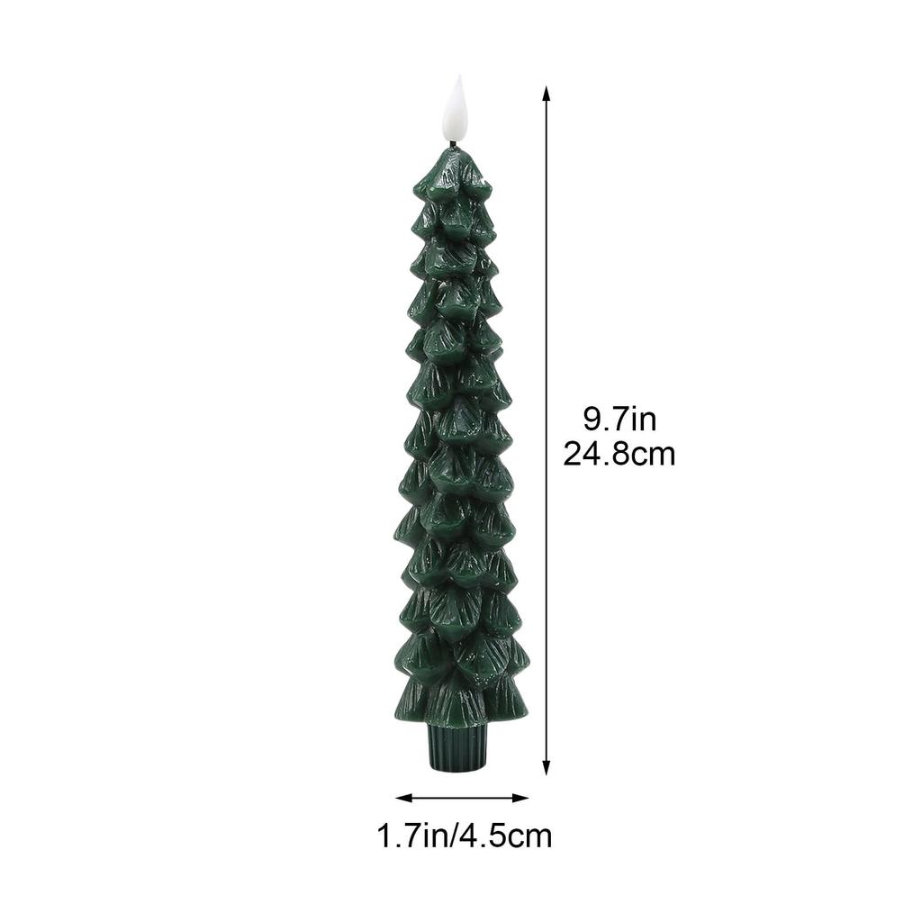 4-pack remote-controlled Christmas wax Christmas tree LED electronic candles