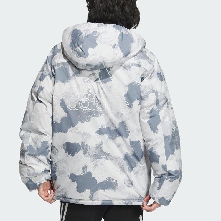 Adidas Reversible Sports Casual Loose Long Sleeve Down Jacket Men Outerwear Light-Gray IS0358