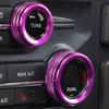 Air Conditioner Headlight Radio Switch Knob Trim Ring For Ford F150 2021+ Purple