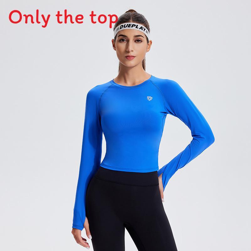 Womens Athletic Running Yoga Top With Stretchy Polyester Fabric For Gym Fitness