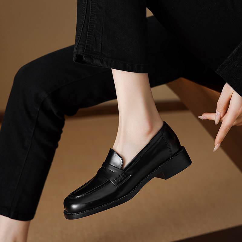 Krazing Pot Cow Skin Round Toe Size 42 Loafers Med Heels Slip On Gladiator Gladiator Autumn Pumps