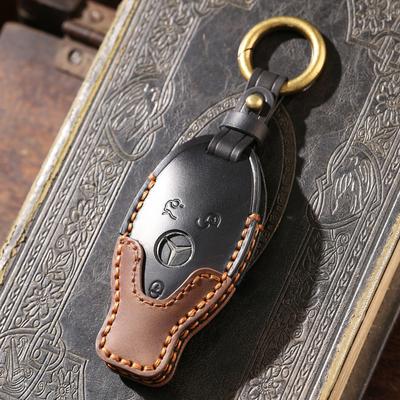 Personalizado para capa de chave de Mercedes-Benz antiga C180L couro GLC260 carro E300L bolsa S320L fivela high-end