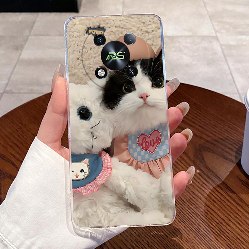 Casing For ITEL RS4 S666LN Case Aesthetic Fashion Cute Cat Cartoon Astronaut Soft Silicone Back Cover Transparent TPU Phone Case