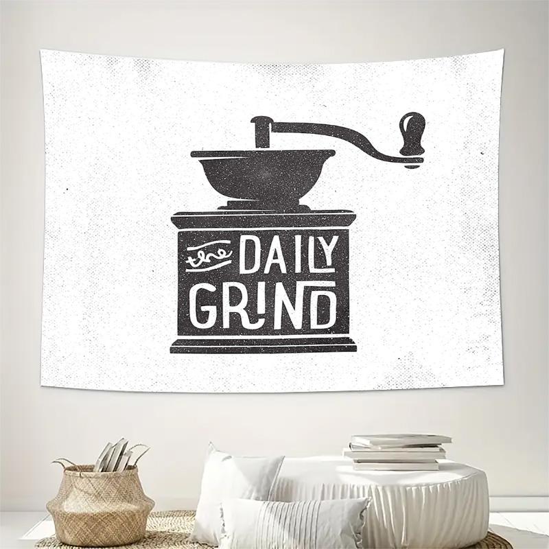 Boho Tapestry Vintage Coffee Grinder Wall Decor Aesthetic Room Hanging Home Decor Art Textile Throw Blanket