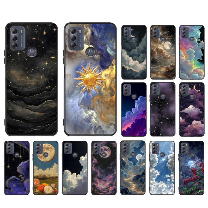 Clound Moon Star Night PhoneCase For Motorola Moto G85 G55 G05 G14 G75 G31 G50 G10 G20 G30 G60 G13 G32 G84 G54 G53 G72 G24 Power