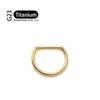 G23 Titanium Piercing 16G/18G 8/10/12mm Nose Ring D Shape Segment Ring Clicke Cartilage Tragus Helix Lip Piercing Body Jewelry