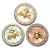 6Pcs Bee Metal Flower Buttons For Women Dress Coat Suit Cardigan Sewing Button