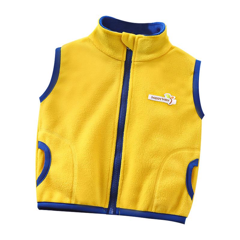 Children's Reversible Fleece Vest - Warm Double-Sided Zipper Cardigan for Toddlers and Kids