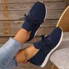 Fashion Summer New Large Women's Casual Single Shoes Solid Color Slope Heel Comfortable Breathable Comfortable Women's Shoes