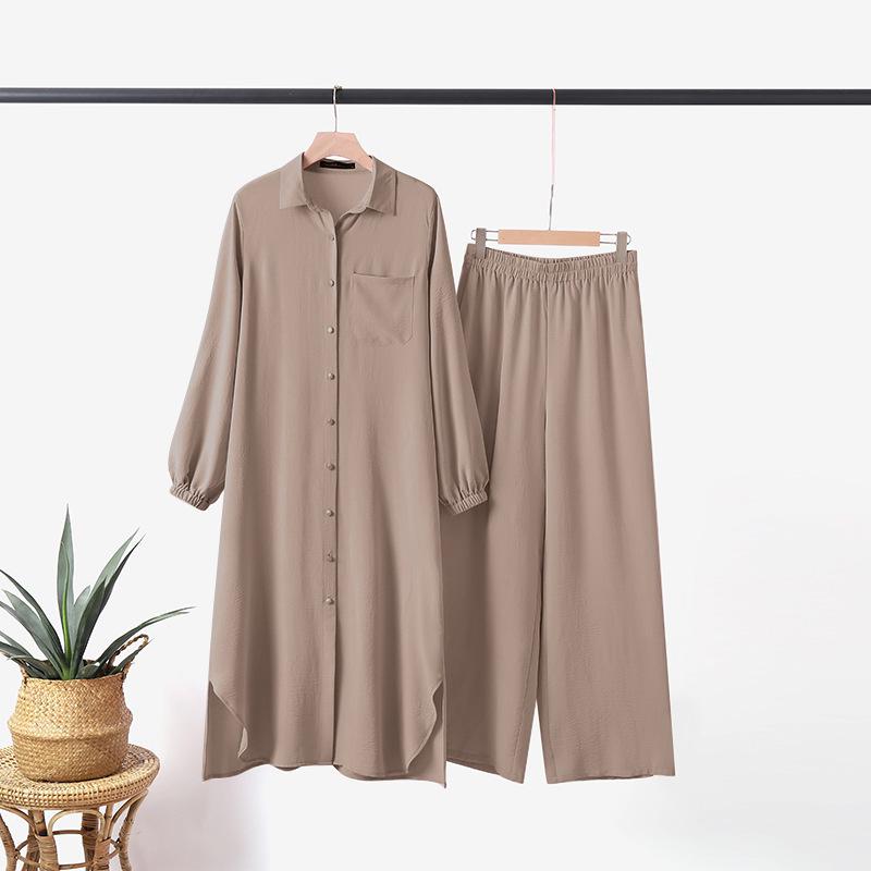 Brand 2025 Summer Women's Long Bubble Sleeve Muslim Dress
