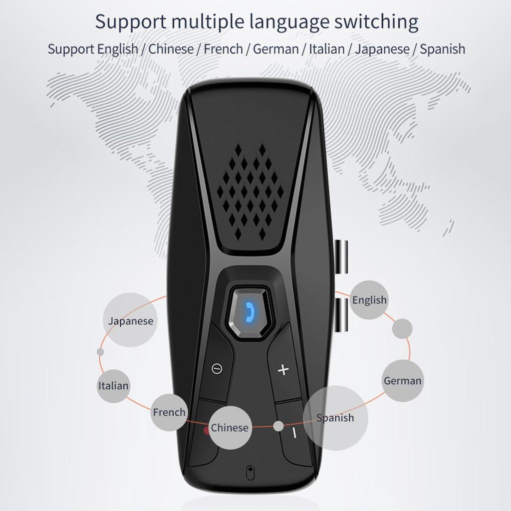 Docooler Głośnik Samochodowy BT do Telefonu Komórkowego, Przenośny Zestaw Samochodowy BT Głośnomówiący Samochód